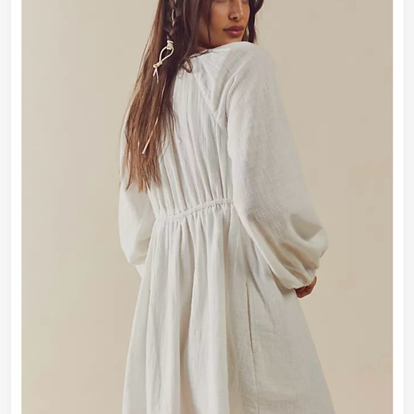 Free People | Summer Struttin' Lace Pieced Puff Sleeve Mini Dress - Picture 3 of 6